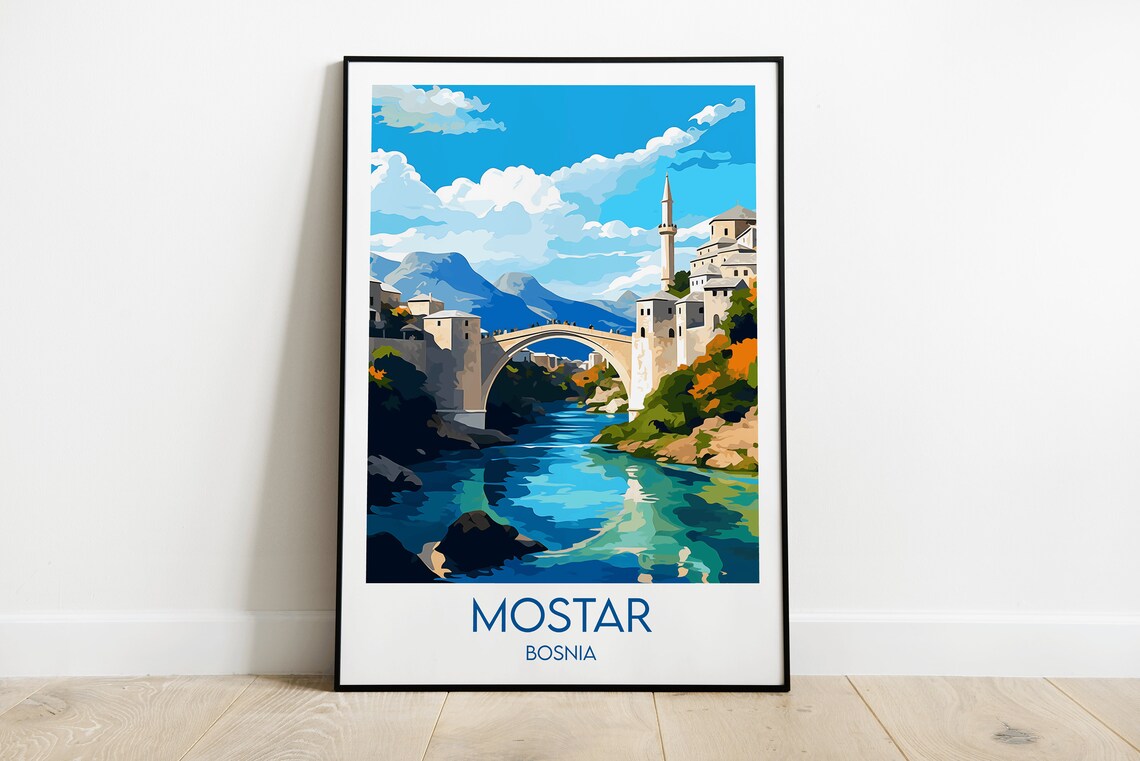 Mostar Custom Personalised Travel Poster