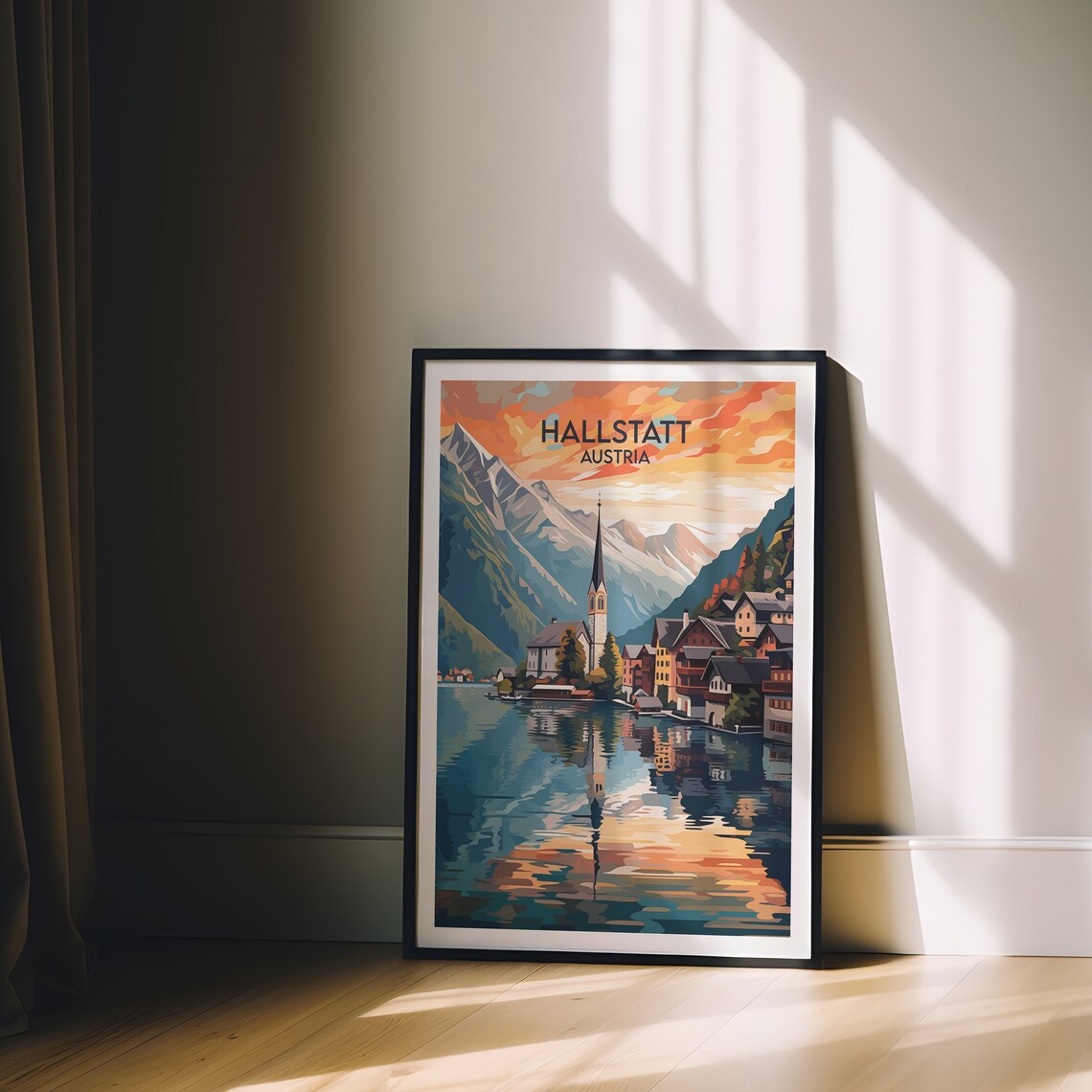 Hallstatt Travel Poster, Austria Custom Personalised - Image 2