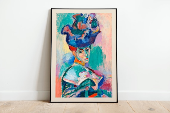 Henri Matisse Woman With A Hat Borderless Fauvist Portrait Poster