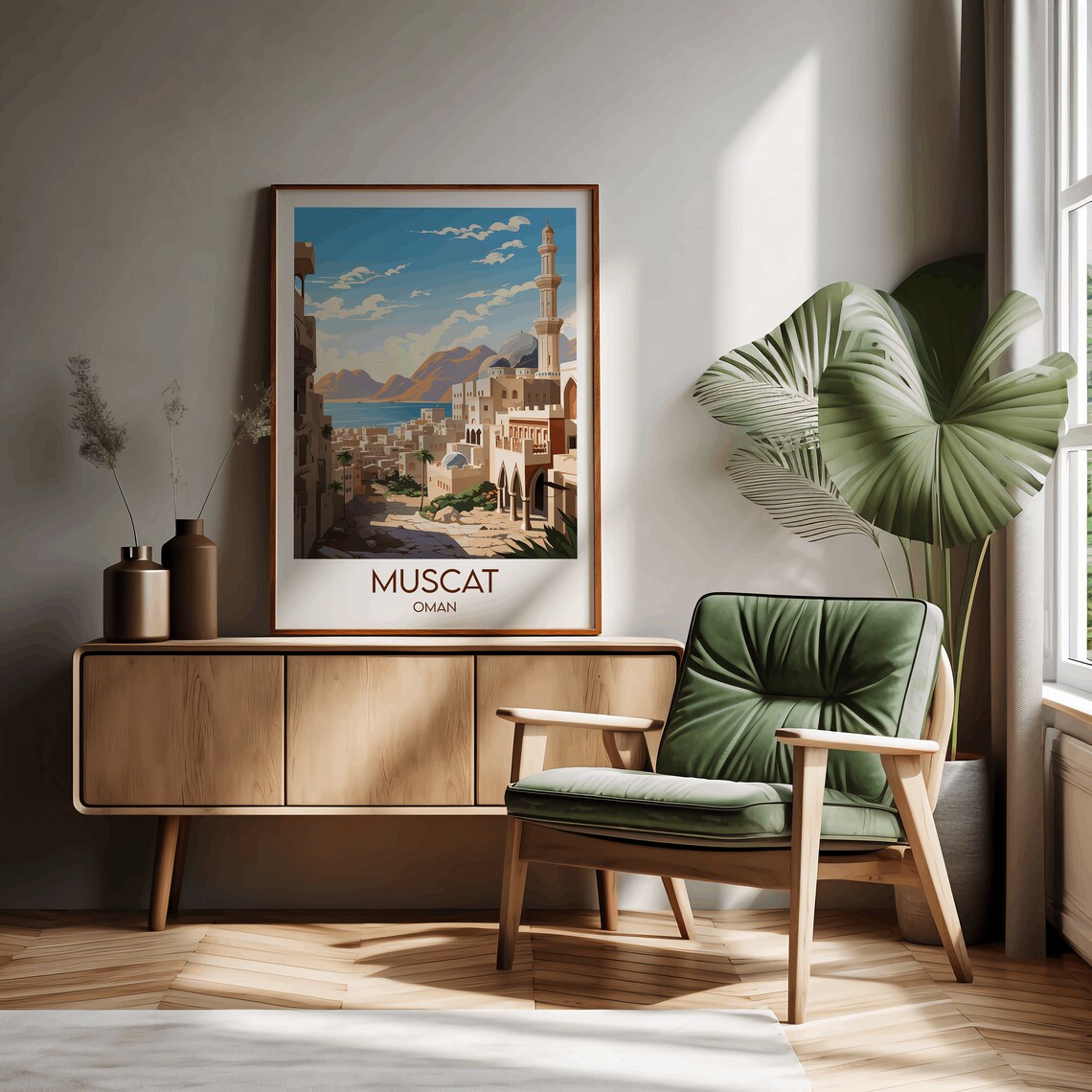 Muscat Travel Poster, Custom Personalized Gift - Image 2