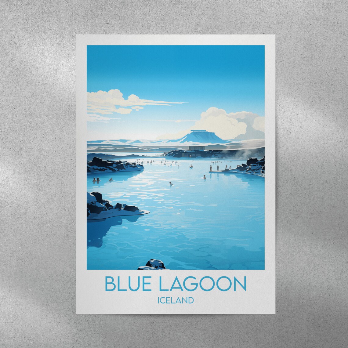 Blue Lagoon Travel Poster, Custom Personalised Gift - Image 4