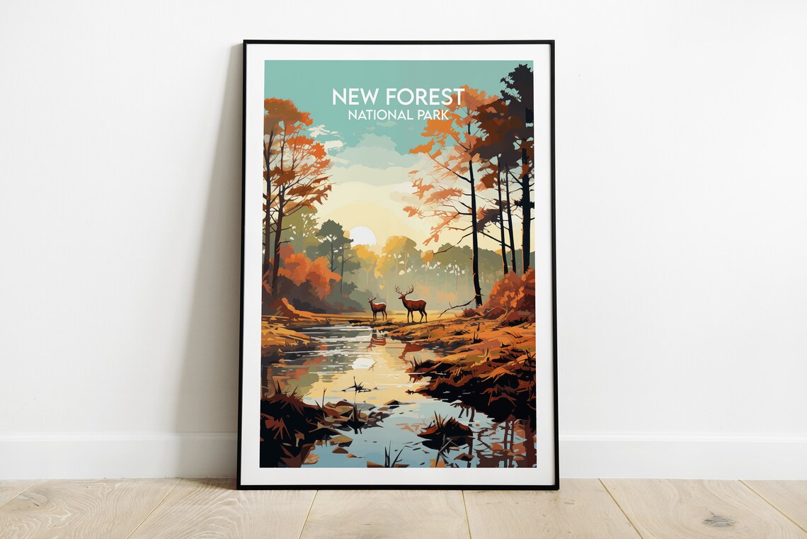 New Forest National Park Travel Print Art Print