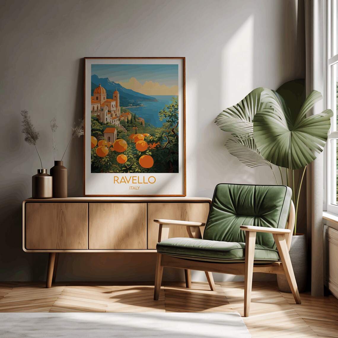 Ravello Amalfi Coast Travel Poster, Italy Print - Image 3