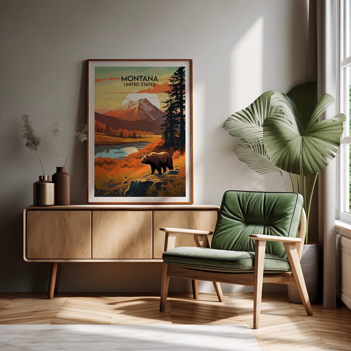 Montana Travel Poster, United States Custom Print - Image 3