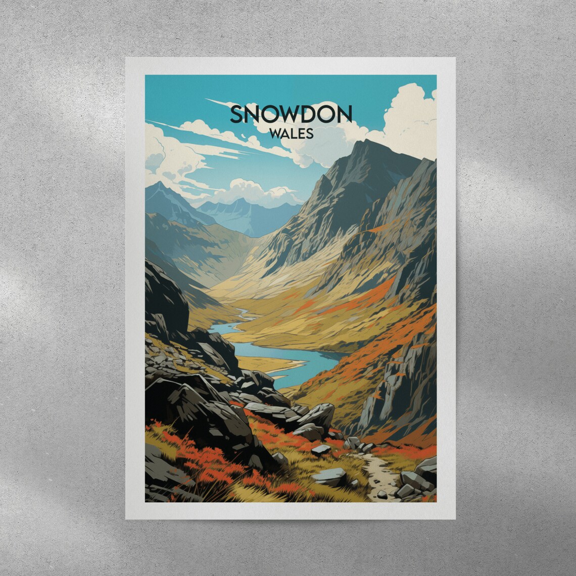 Mount Snowdon Travel Print, Wales Poster - Image 5