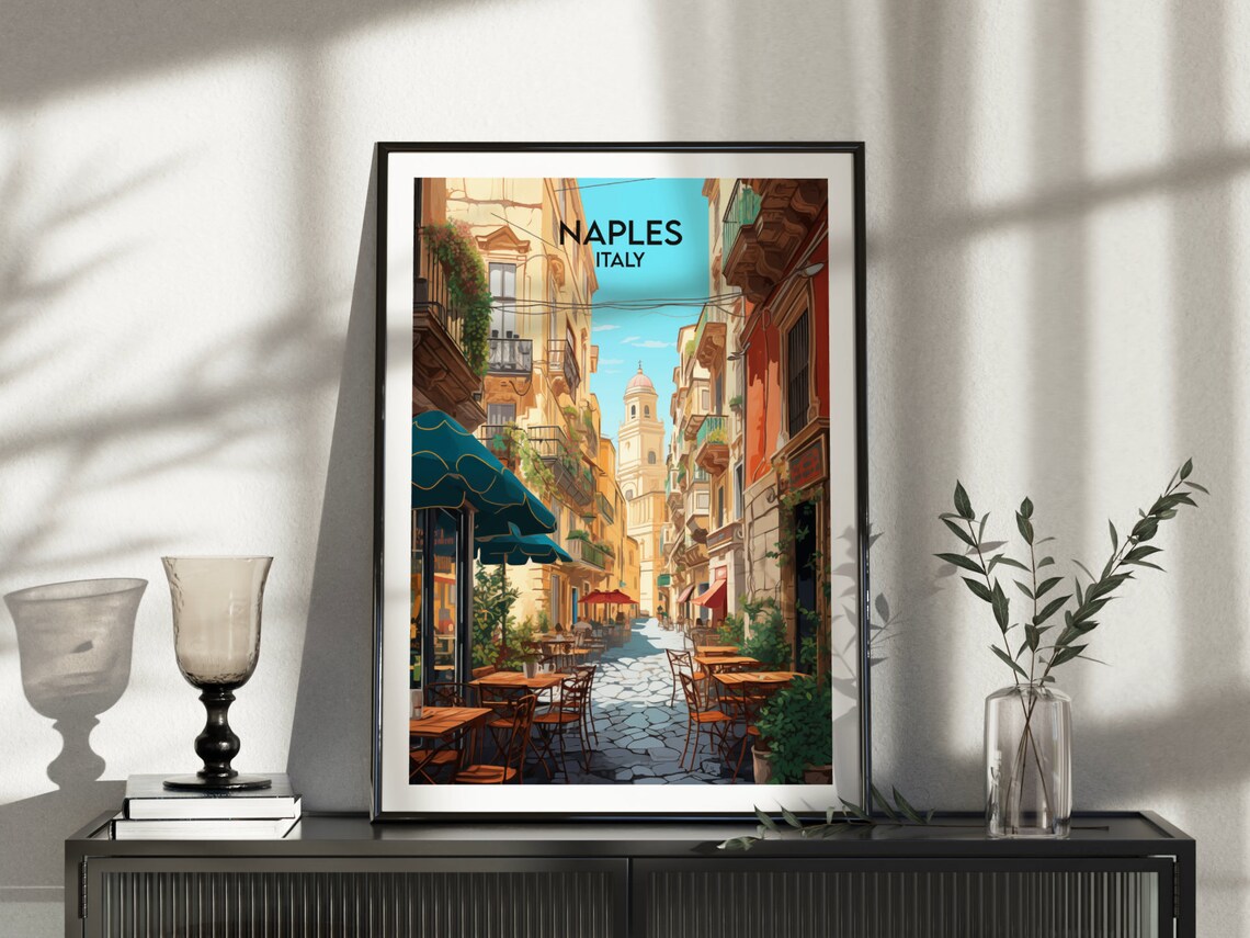 Naples Travel Poster, Italy Custom Personalised Gift - Image 4