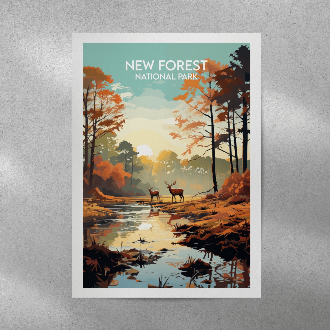 New Forest National Park Travel Print Art Print - Image 3