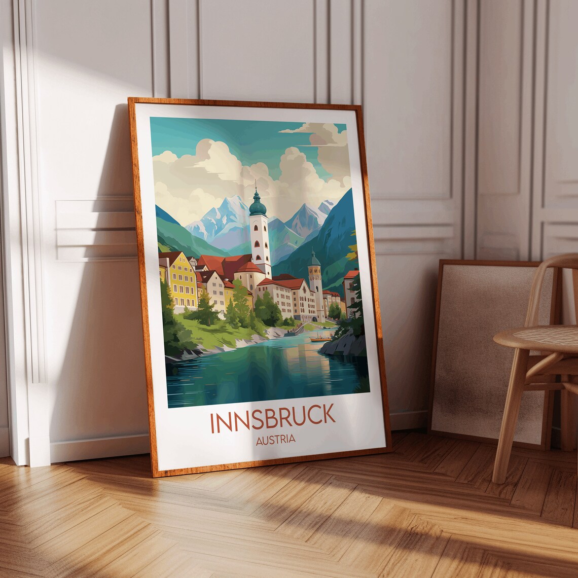 Innsbruck Travel Poster, Austria Custom Personalized - Image 2