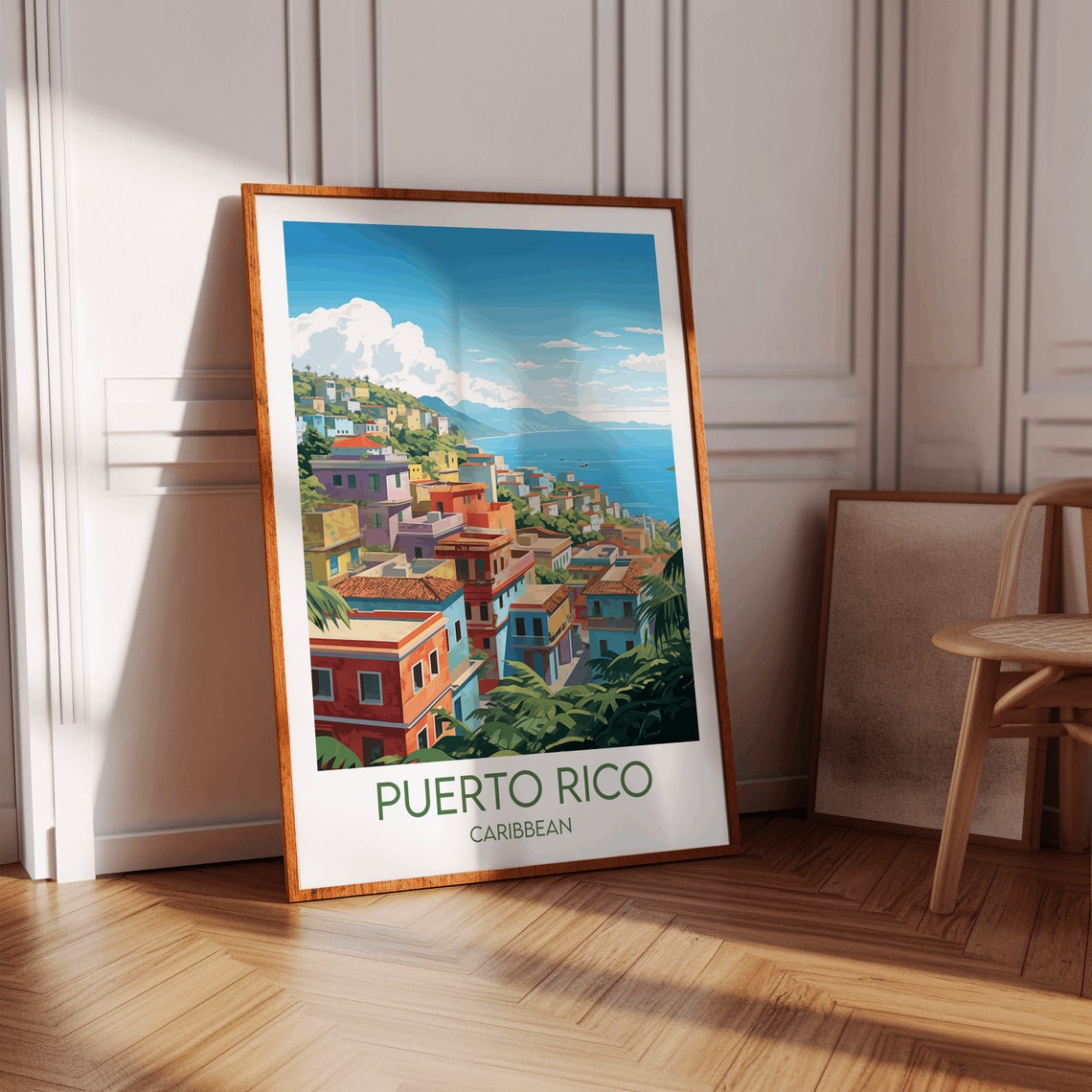 Puerto Rico Travel Print Caribbean Poster Custom Personalised Wedding Birthday Gift - Image 3