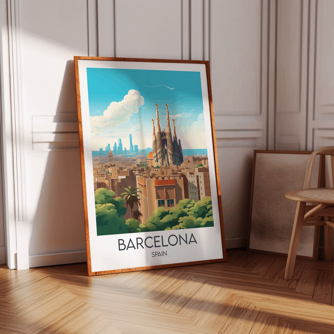 Barcelona Travel Poster, Spain Custom Personalised - Image 4