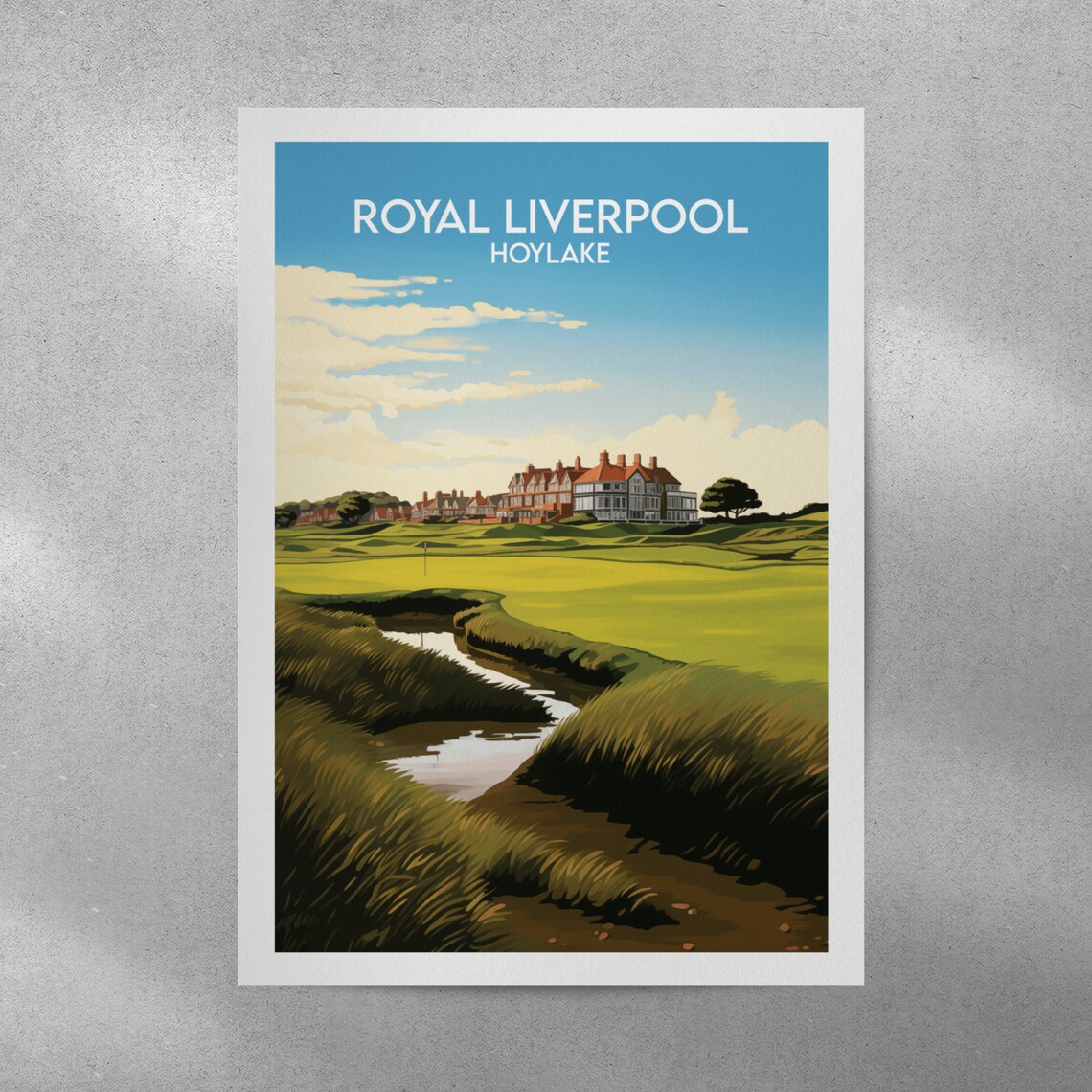 Royal Liverpool Hoylake England Vintage Links Golf Travel Poster - Image 4