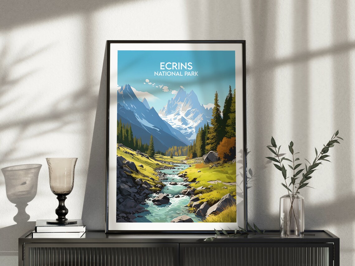 Ecrins National Park Travel Poster, France - Image 3