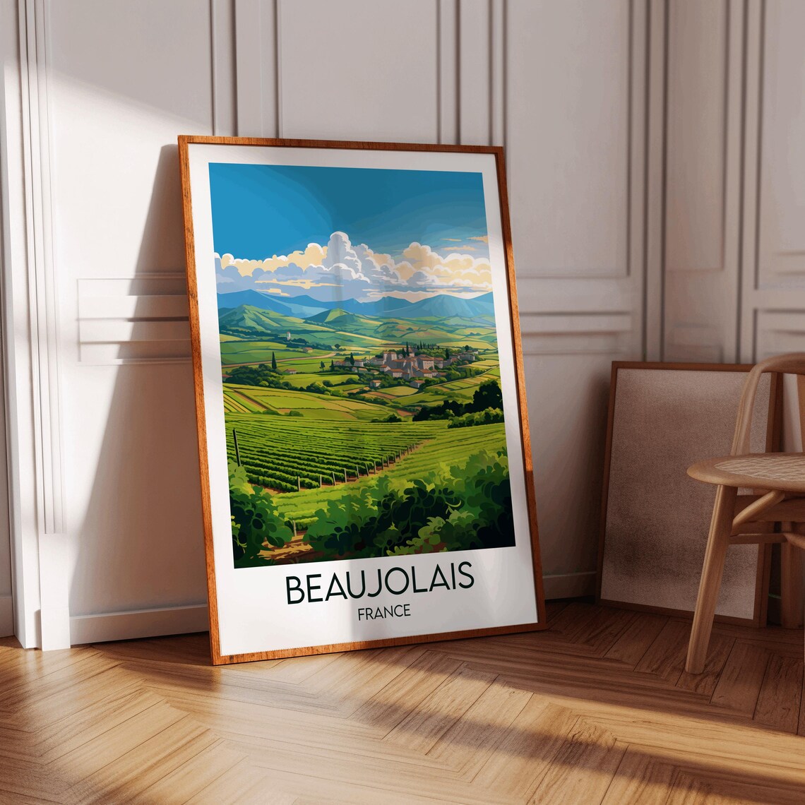Beaujolais Vineyards France Travel Poster - Image 3