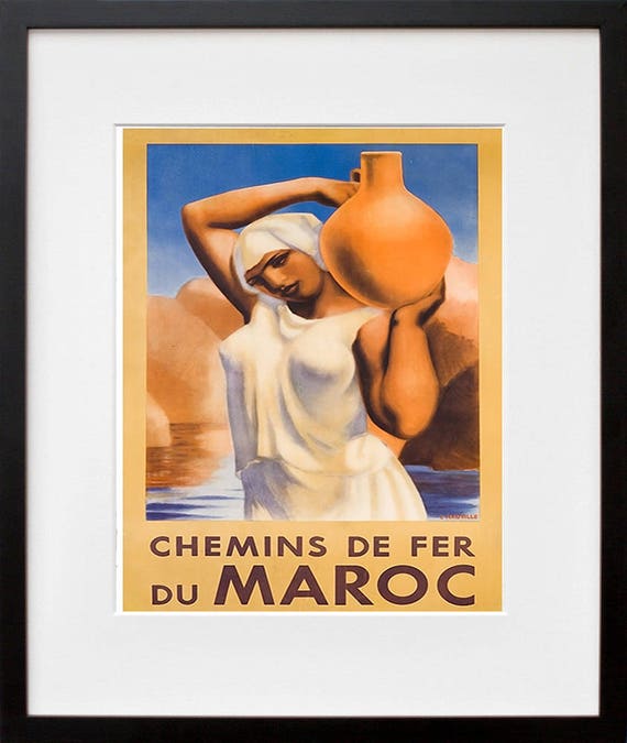 Morocco Gift French Travel Poster Moroccan Art Print Xr1451a