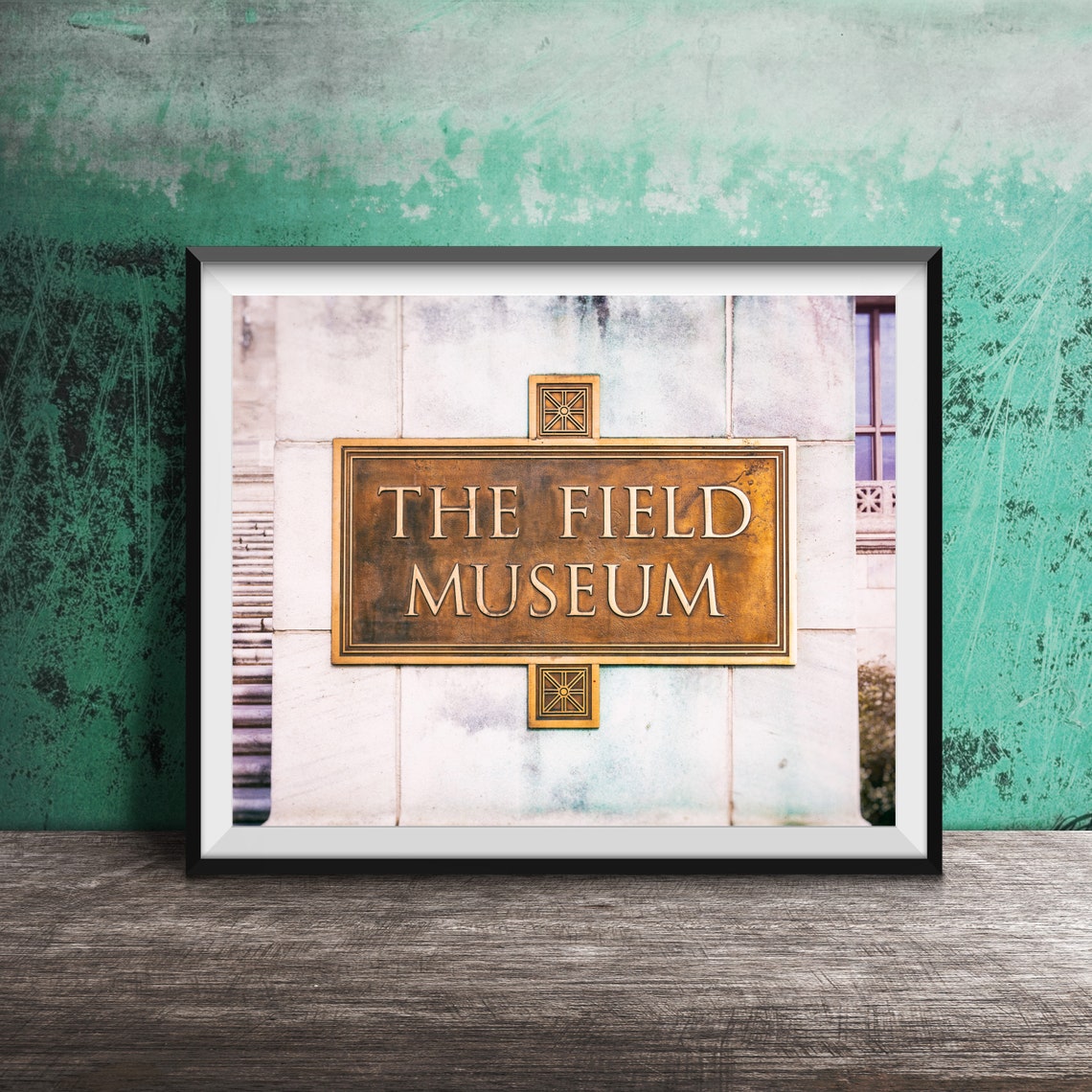 The Field Museum Bronze Plaque Sign Downtown Chicago Photo Poster