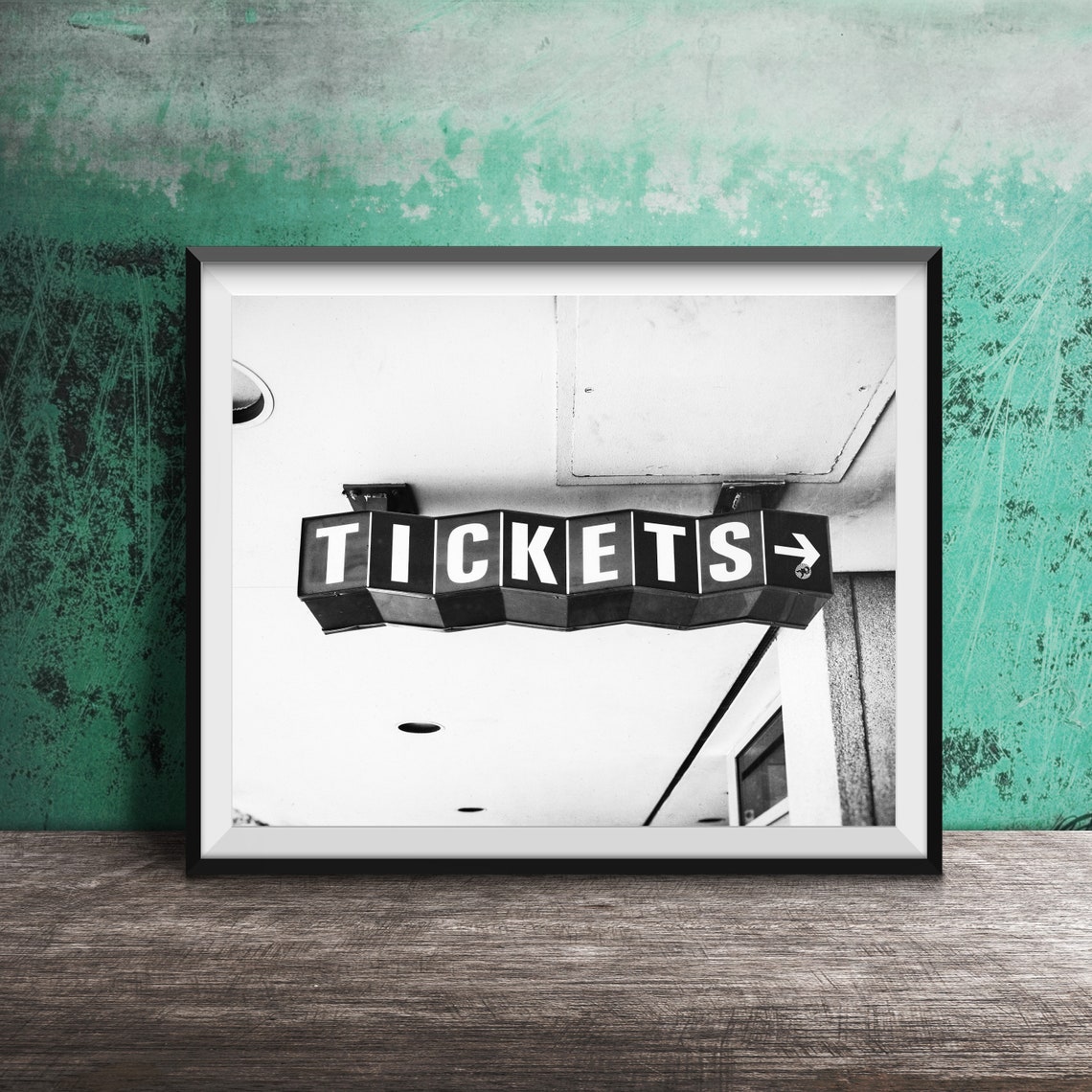 Tickets Sign Photography Unframed Wall Art Print Movie Cinema Theater Theatre Room Entryway Home Decor Original Fine Art Print - Image 2