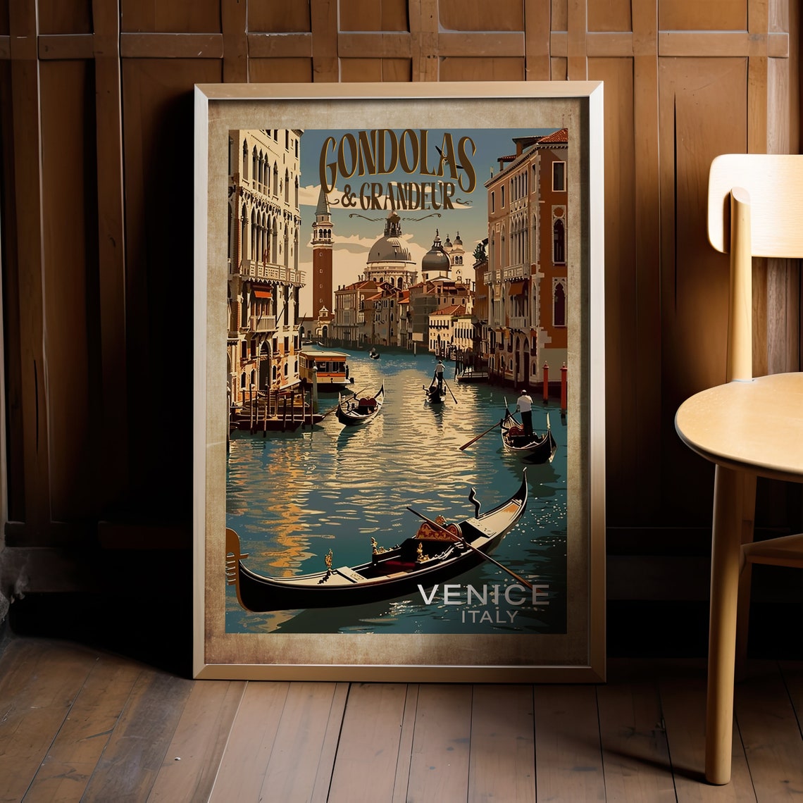 Venice Poster Venezia Travel Print Wall Art Venice Gift Italia Poster Italy Travel Poster Travel Gift Home Decor Italy Postcard - Image 2