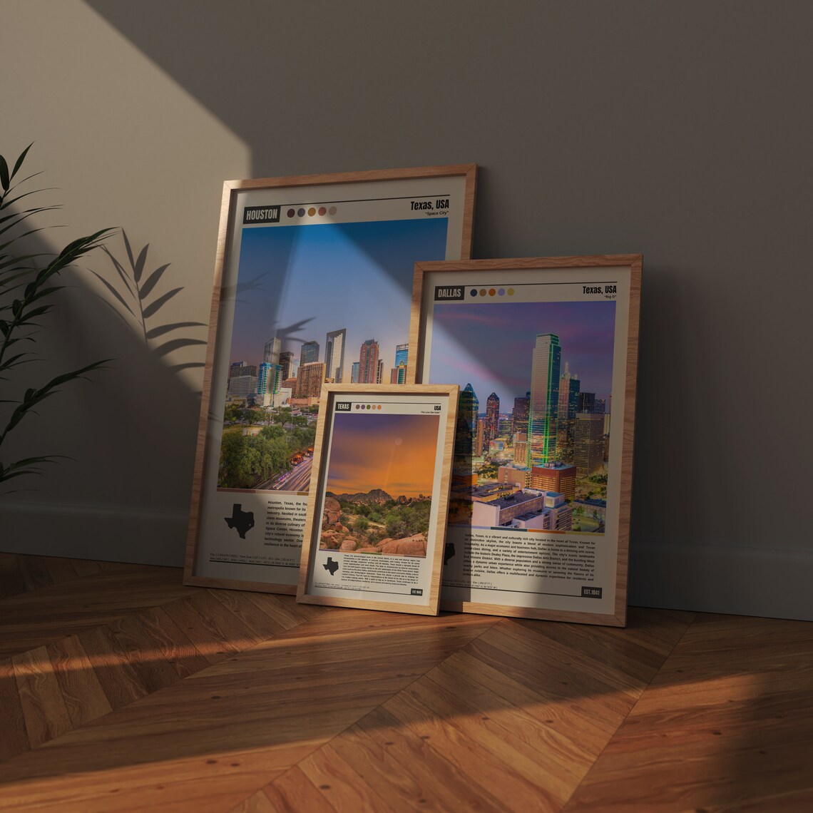 Dallas Travel Poster, Skyline Map Art Print, Texas - Image 4