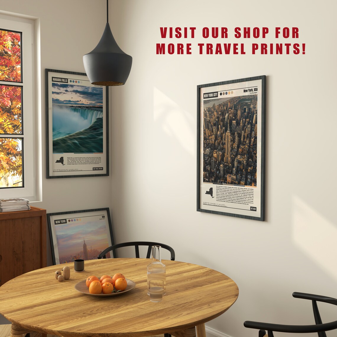 New York City Manhattan Aerial Skyline Big Apple Travel Poster - Image 6