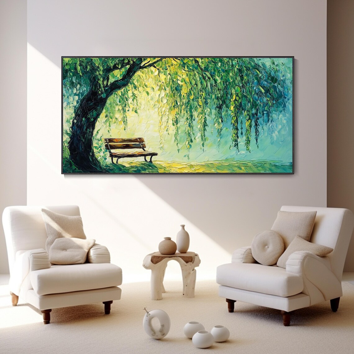 Spring Nature Landscape Art Print, Modern Abstract Tree - Image 3