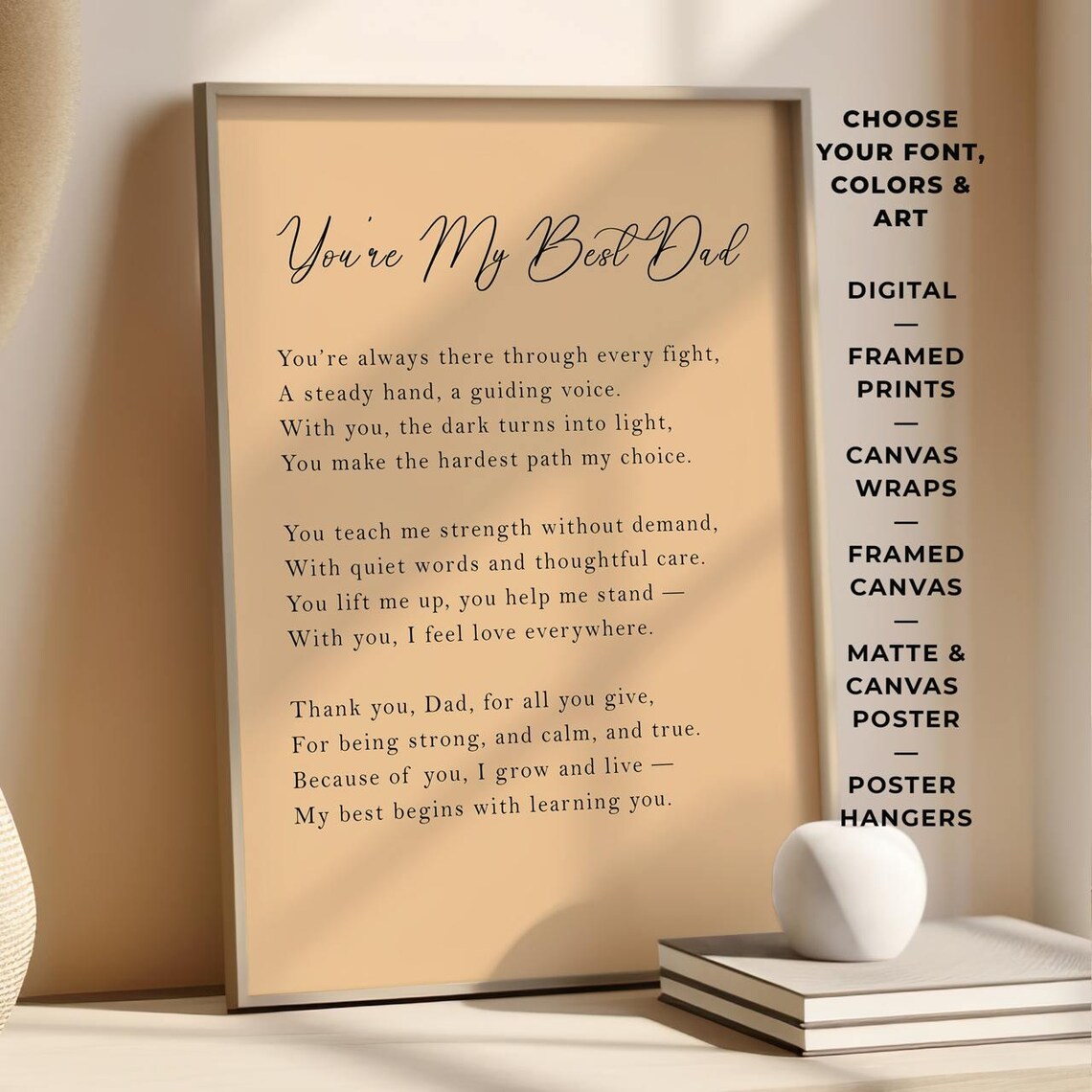 Father's Day Gift Custom Dad Poem, Son Tribute - Image 3