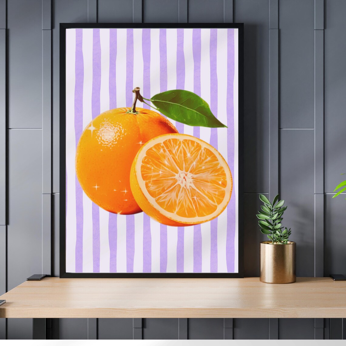 Orange Fruit Poster, Modern Kitchen Wall Decor - Image 3