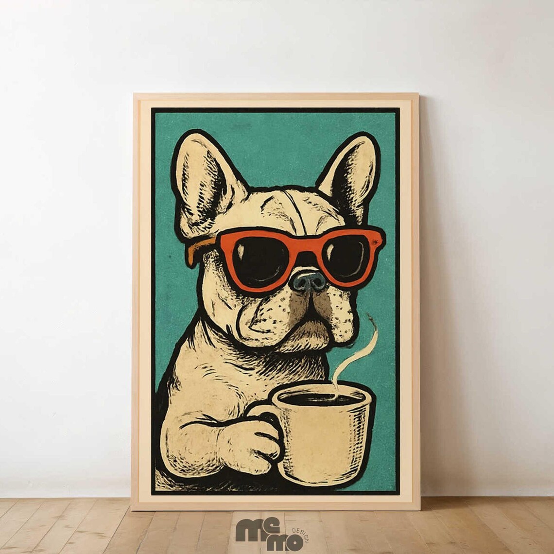 French Bulldog Funny Vintage Coffee Lover Gift
