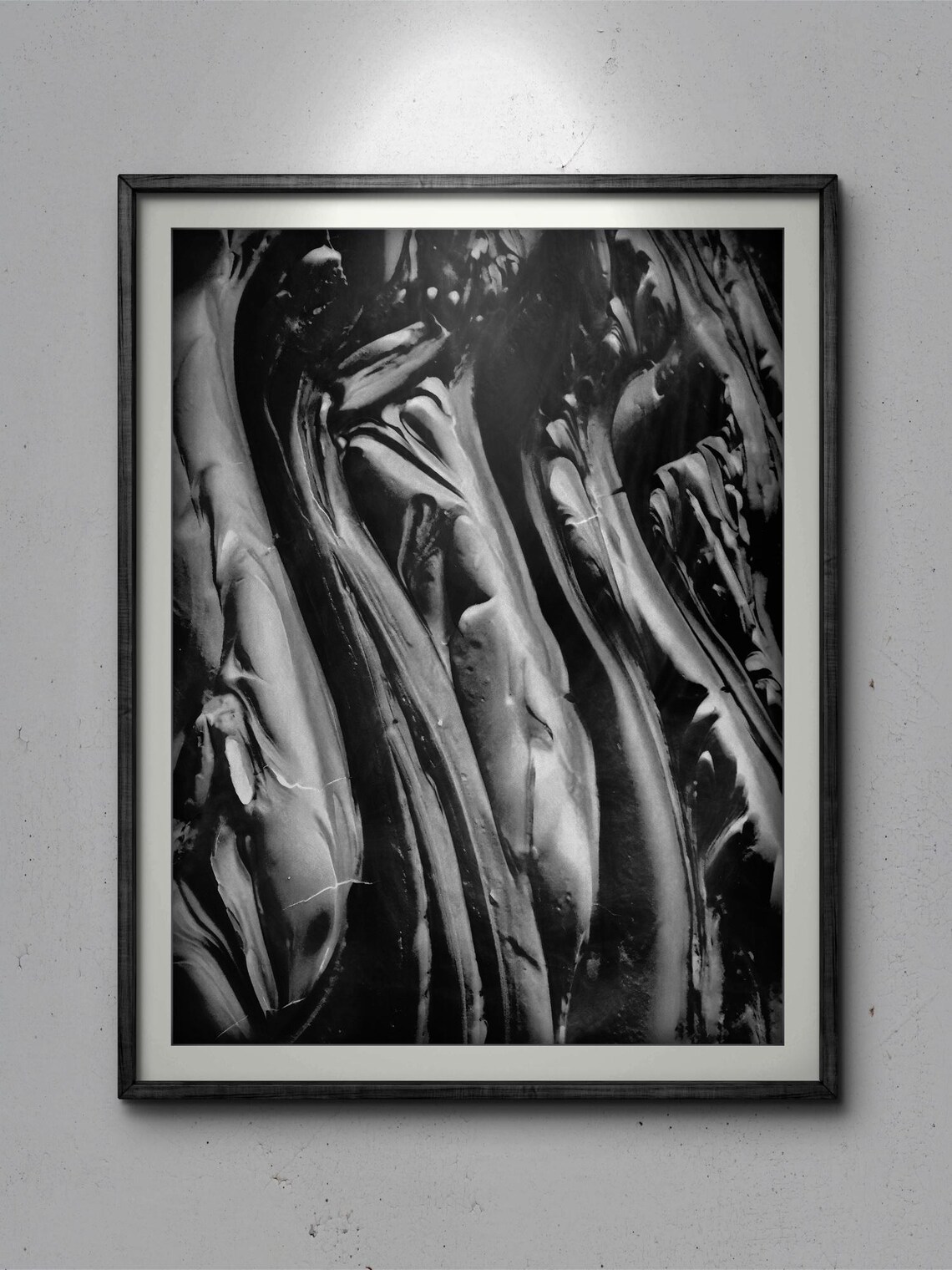 Abstract Acrylic Painting, Tactile Organic Shapes - Image 2