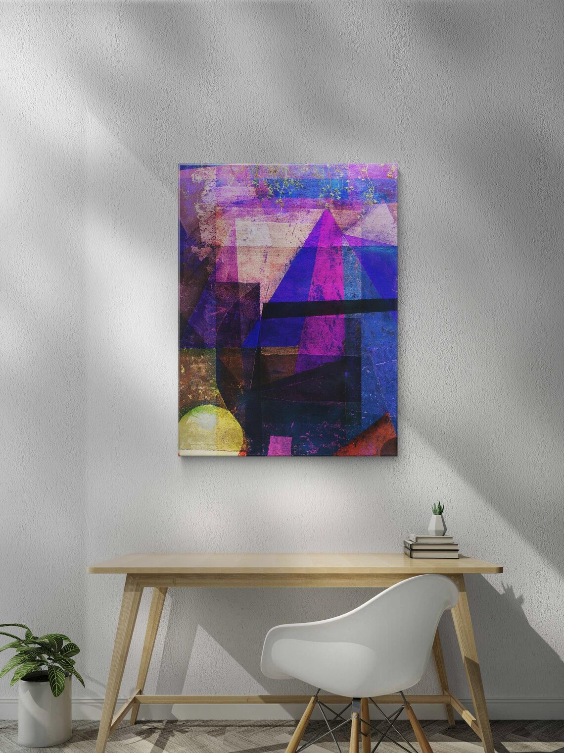 Abstract Pop Art Geometric Composition, Poster Print