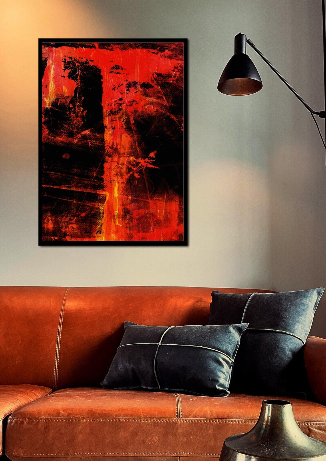 Abstract Dark Nature Painting, Abstract Art Print - Image 2