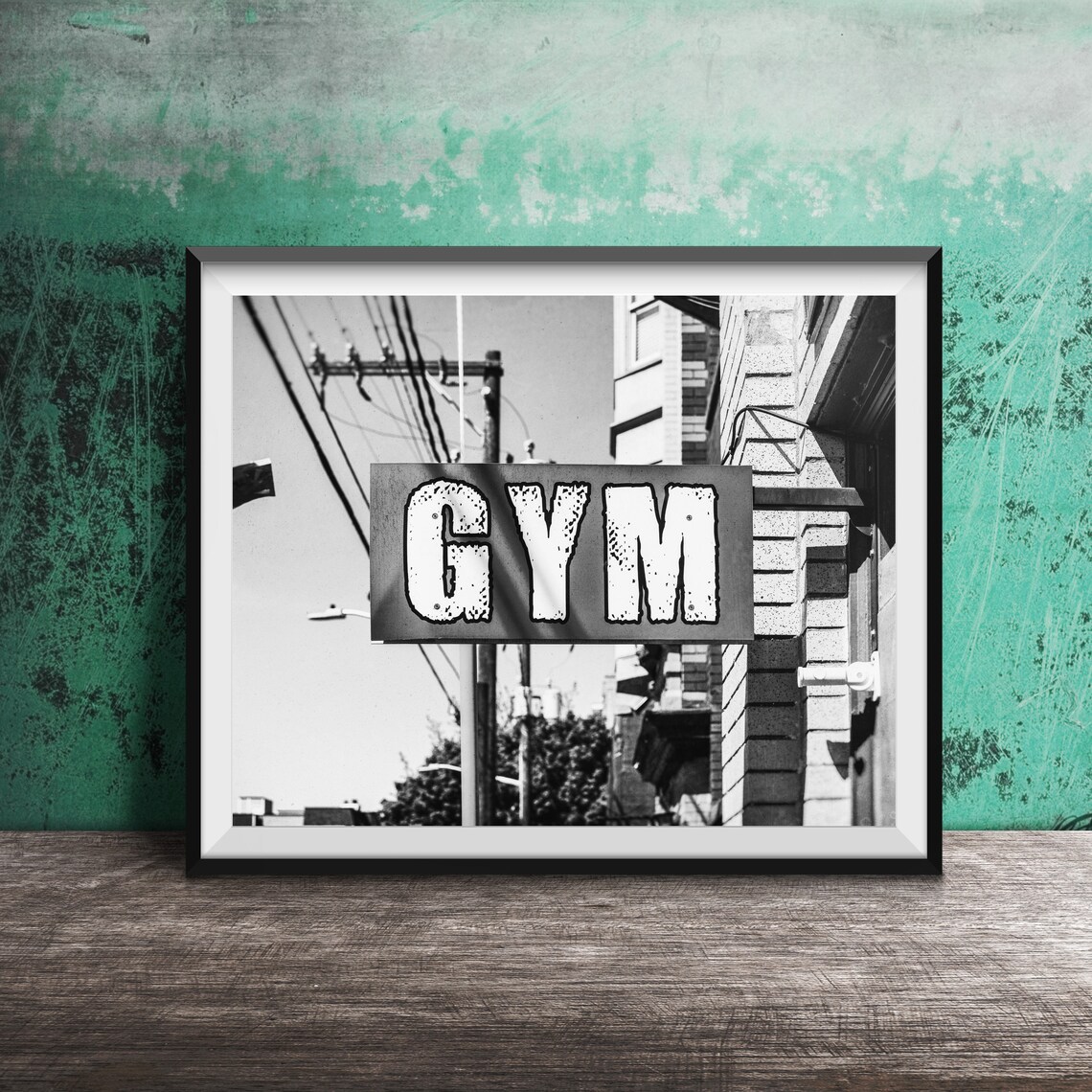 Gym Sign Vintage Urban Art Photography Modern Print - Image 2