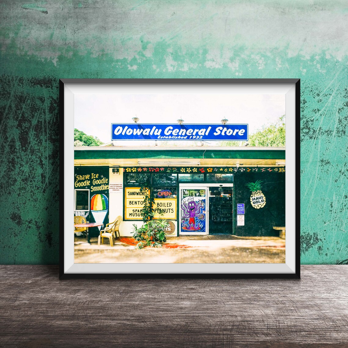 Olowalu General Store Maui Hawaii Established 1932 Sign Poster