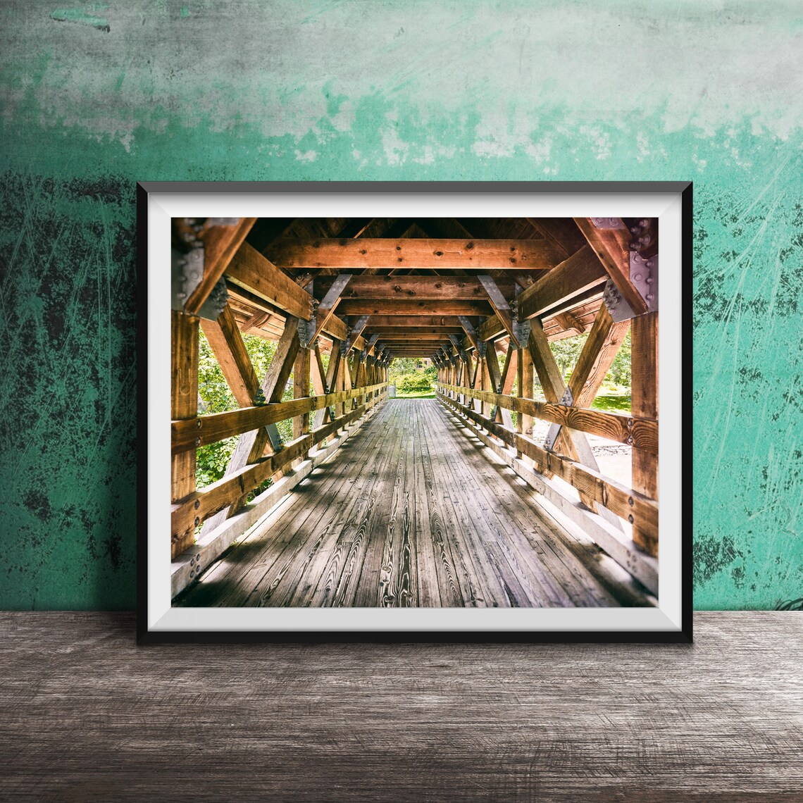 Covered Bridge, Naperville Illinois Riverwalk Art Print