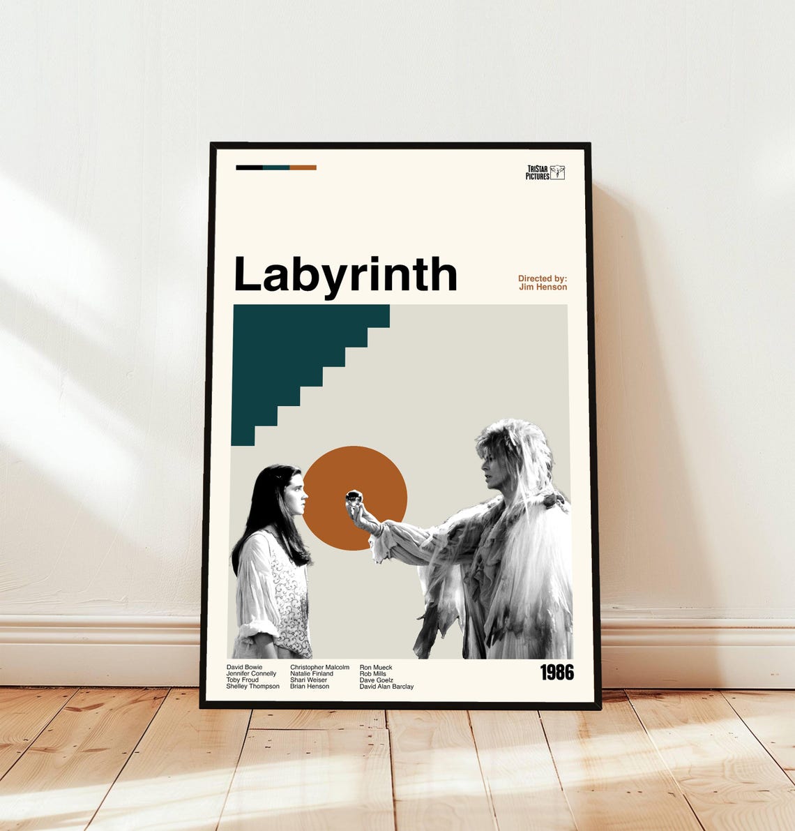 Labyrinth 1986 Minimalist Movie Poster David Bowie Goblin King Fan Art