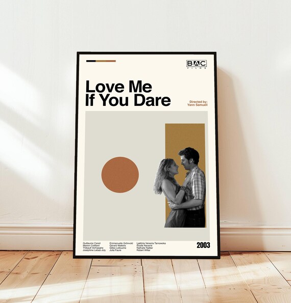Love Me If You Dare 2003 Minimalist French Romance Movie Poster