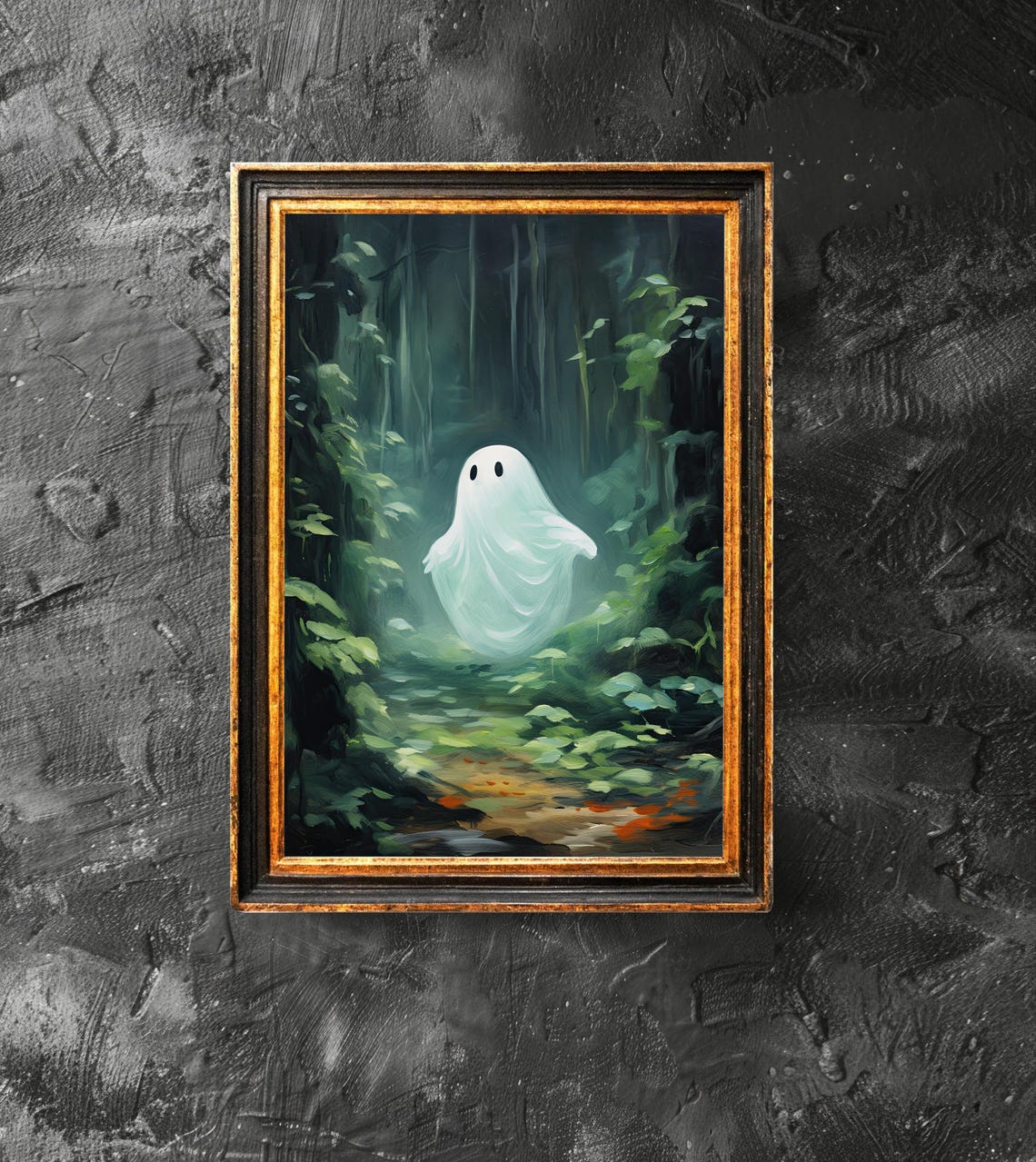 In Green Forest Cute Poster Dark Academia Haunting Halloween Vintage