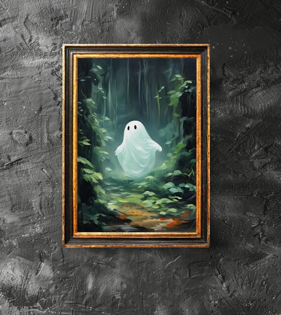 In Green Forest Cute Poster Dark Academia Haunting Halloween Vintage
