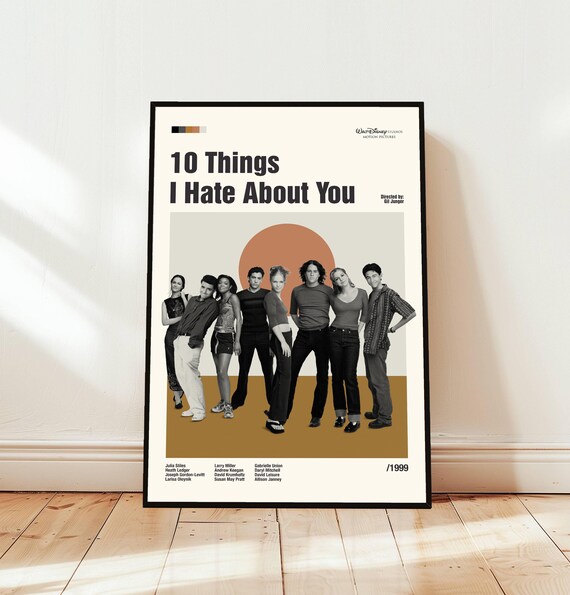10 Things I Hate About You Teen Cast 1999 Classic Movie Poster