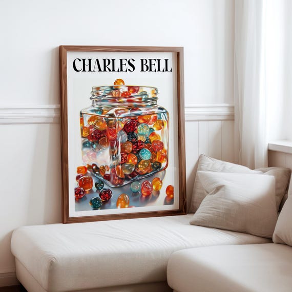 Charles Bell Inspired Photorealism Poster Vintage Gumball Print Colourful Retro Sweetshop Hyper Realistic Candy Machine 1980s