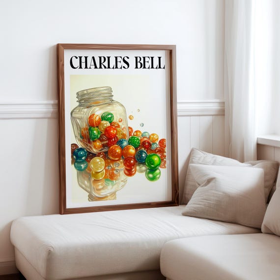 Charles Bell Inspired Photorealism Poster Vintage Gumball Print Colourful Retro Sweetshop Hyper Realistic Candy Machine 1980s