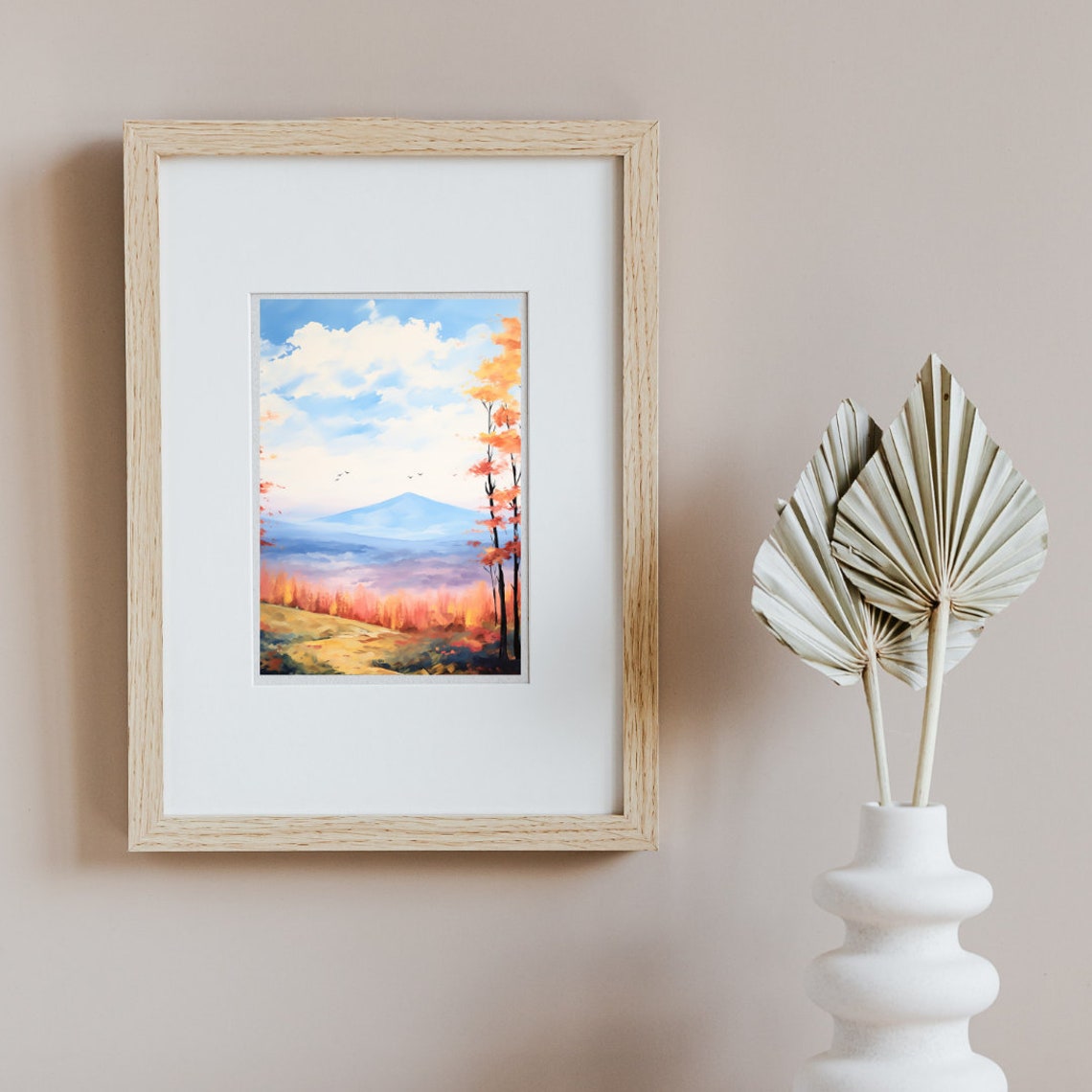 Catskill Mountains Fall Foliage View With Distant Blue Peak Poster - Image 2