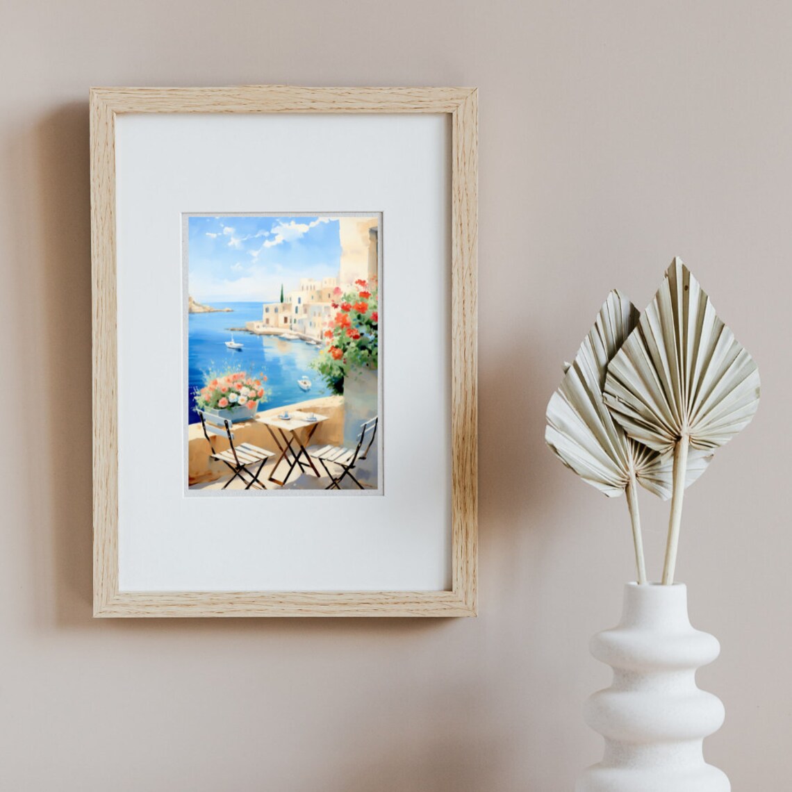 Puglia Watercolor Travel Poster, Italy Coastline - Image 2