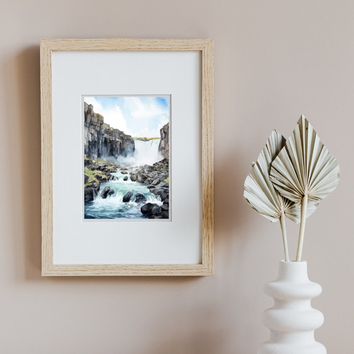 Thingvellir Watercolor Art Print, Iceland Landscape - Image 3