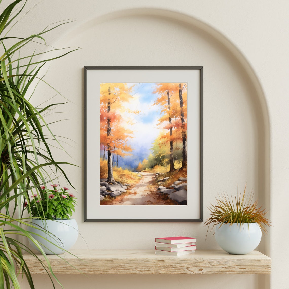 Litchfield Hills Autumn Forest Path With Golden Leaves Poster - Image 3