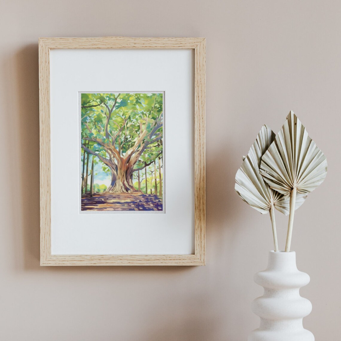 Lahaina Banyan Tree Watercolor Travel Poster, Maui - Image 2