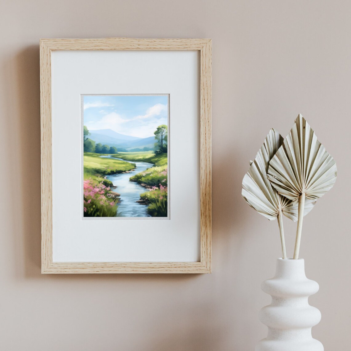 Wye Valley Watercolor Art Print, River Wye Wales - Image 2