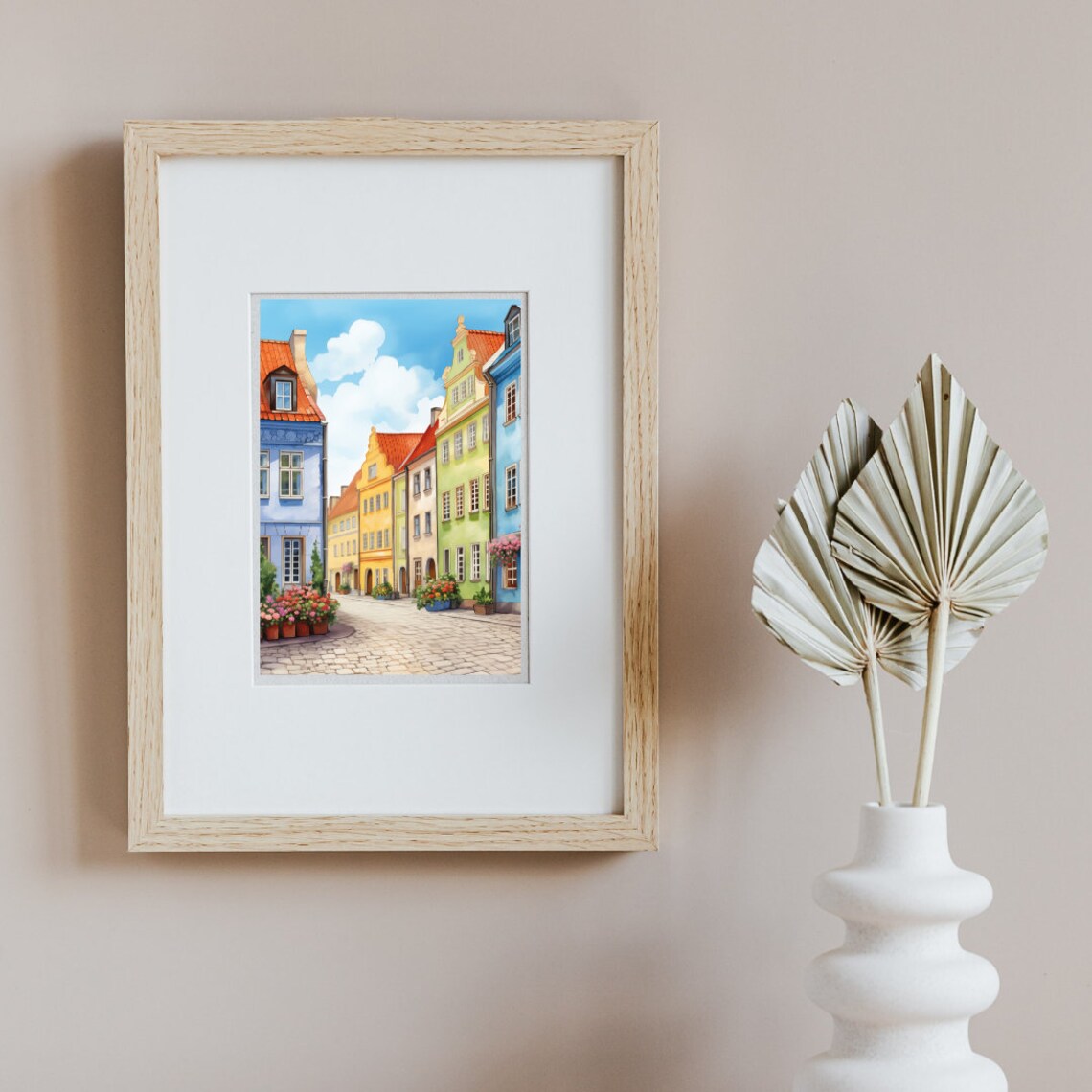 Stockholm Watercolor Travel Poster, Scandinavian Sweden - Image 2