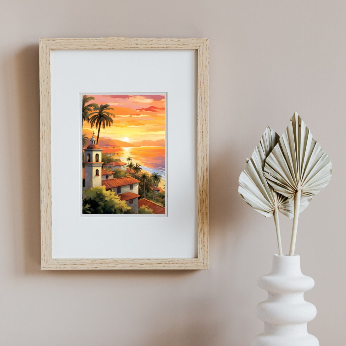 Puerto Vallarta Watercolor Travel Poster, Mexico - Image 3