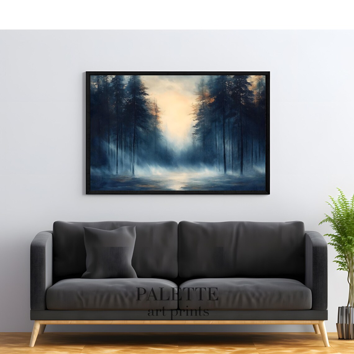Misty Forest Sunrise, Tranquil Morning Landscape - Image 2