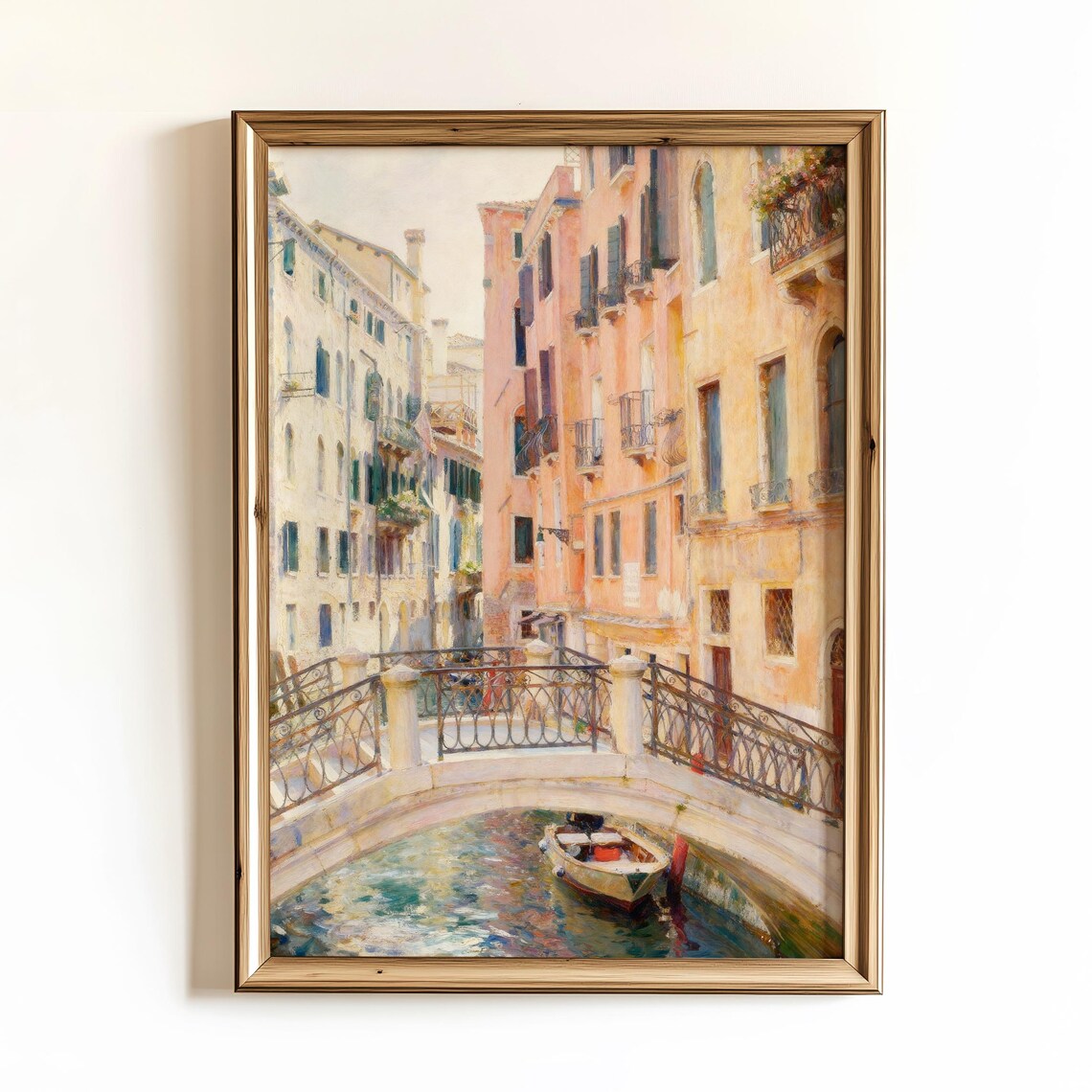 Venice Canal Veduta Vintage Italian Travel Poster
